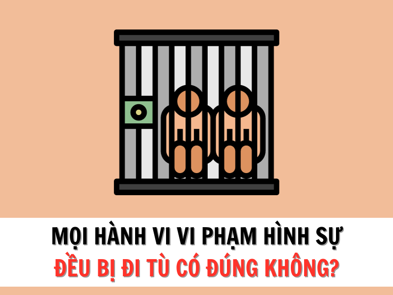 Mọi hành vi vi phạm hình sự đều bị đi tù có đúng không?