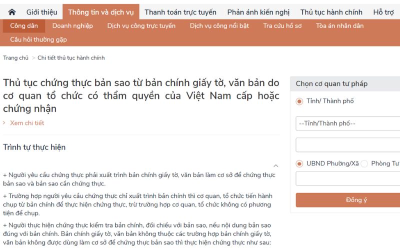 chứng thực điện tử là gì Điền thông tin theo yêu cầu