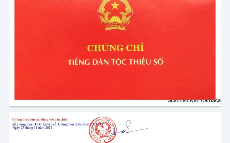 Hình ảnh minh họa kết quả chứng thực điện tử