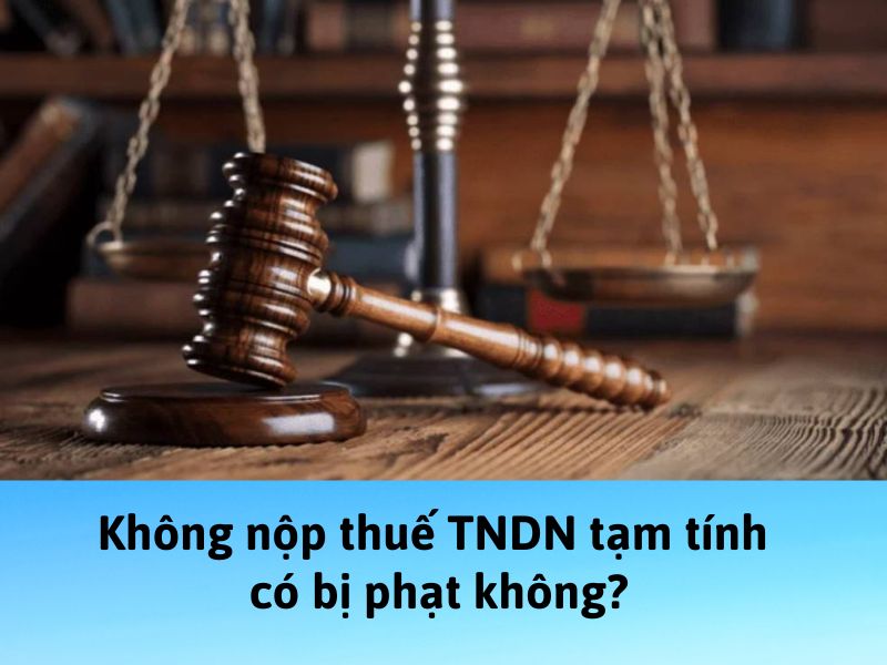 Không nộp thuế TNDN tạm tính có bị phạt không Không nộp thuế TNDN tạm tính có bị phạt không?