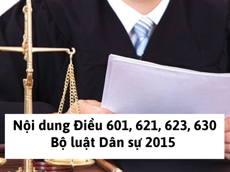 Bộ luật Dân sự mới nhất 2024 Nội dung Điều 601, 621, 623, 630 Bộ luật Dân sự 2015