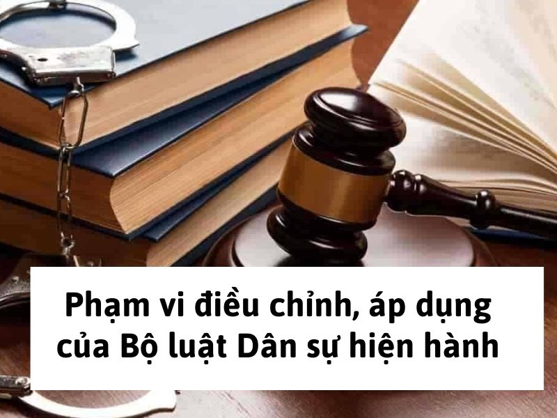 Bộ luật Dân sự mới nhất 2024 Phạm vi điều chỉnh, áp dụng của Bộ luật Dân sự hiện hành