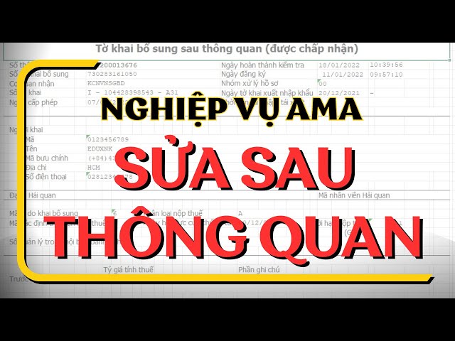 Hướng dẫn khai bổ sung tờ khai AMA
