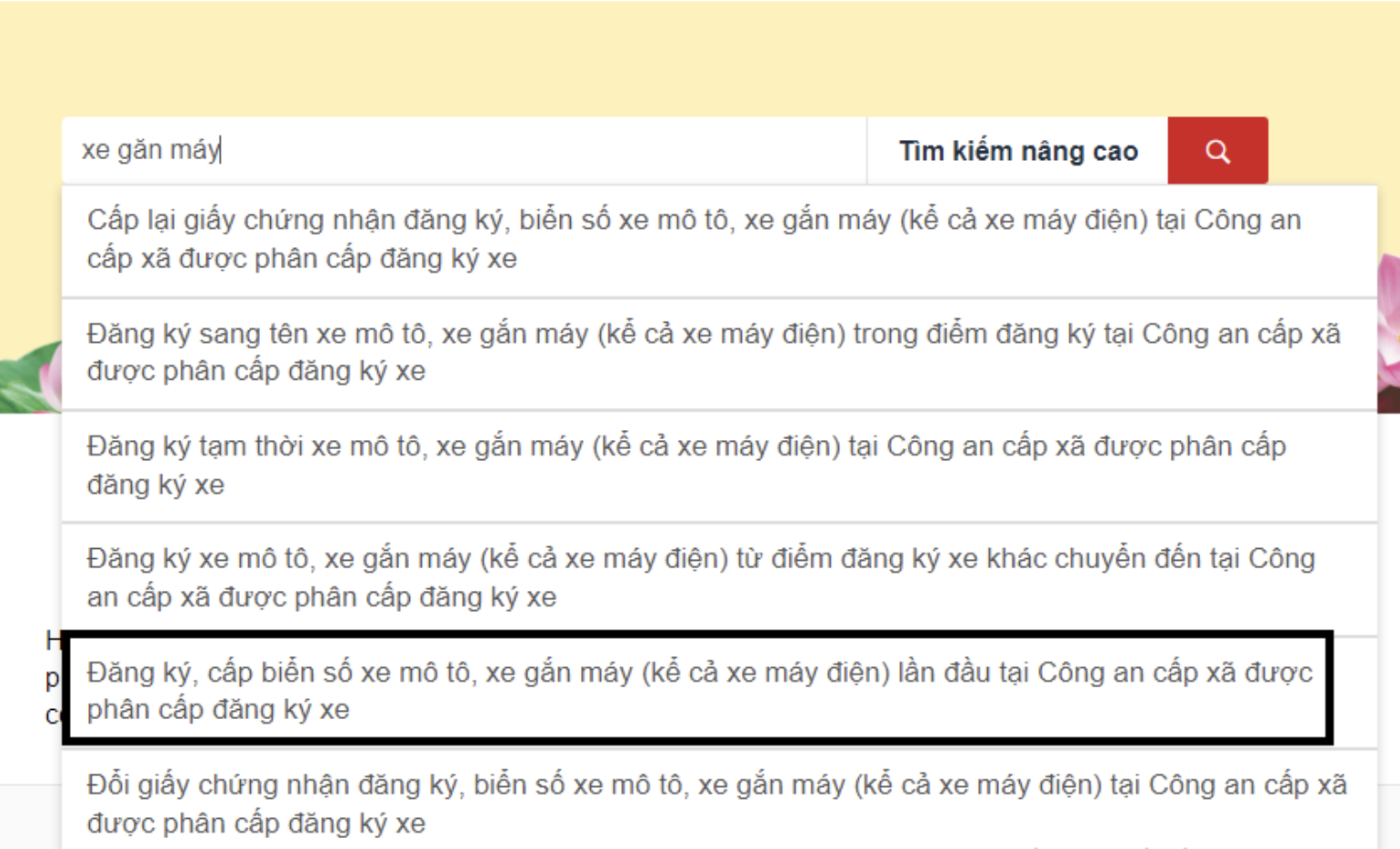 Nhập từ khoá xe gắn máy