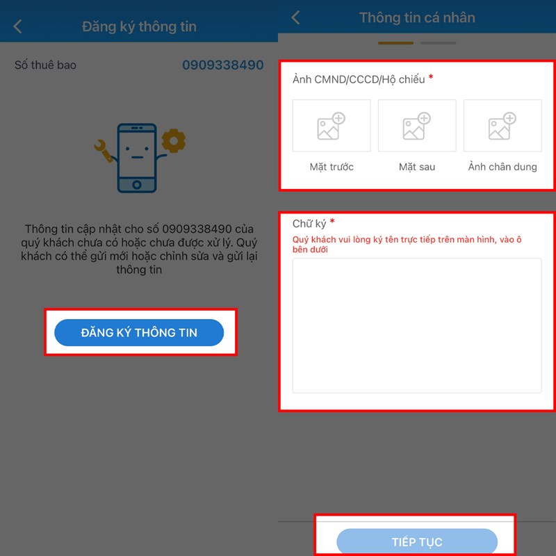 Chụp ảnh và ký tên để hoàn thành