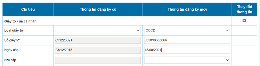 Nhập thông tin CCCD