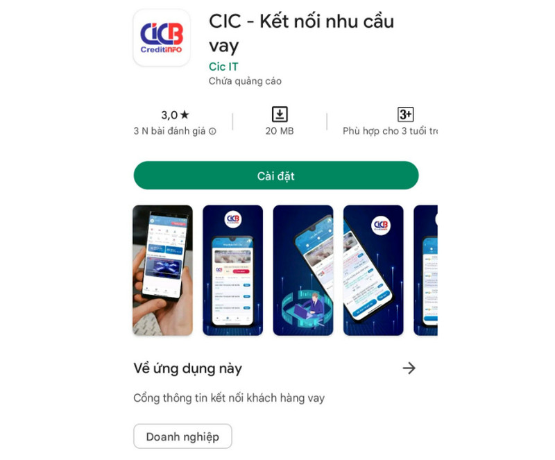Tra cứu CIC cá nhân qua app
