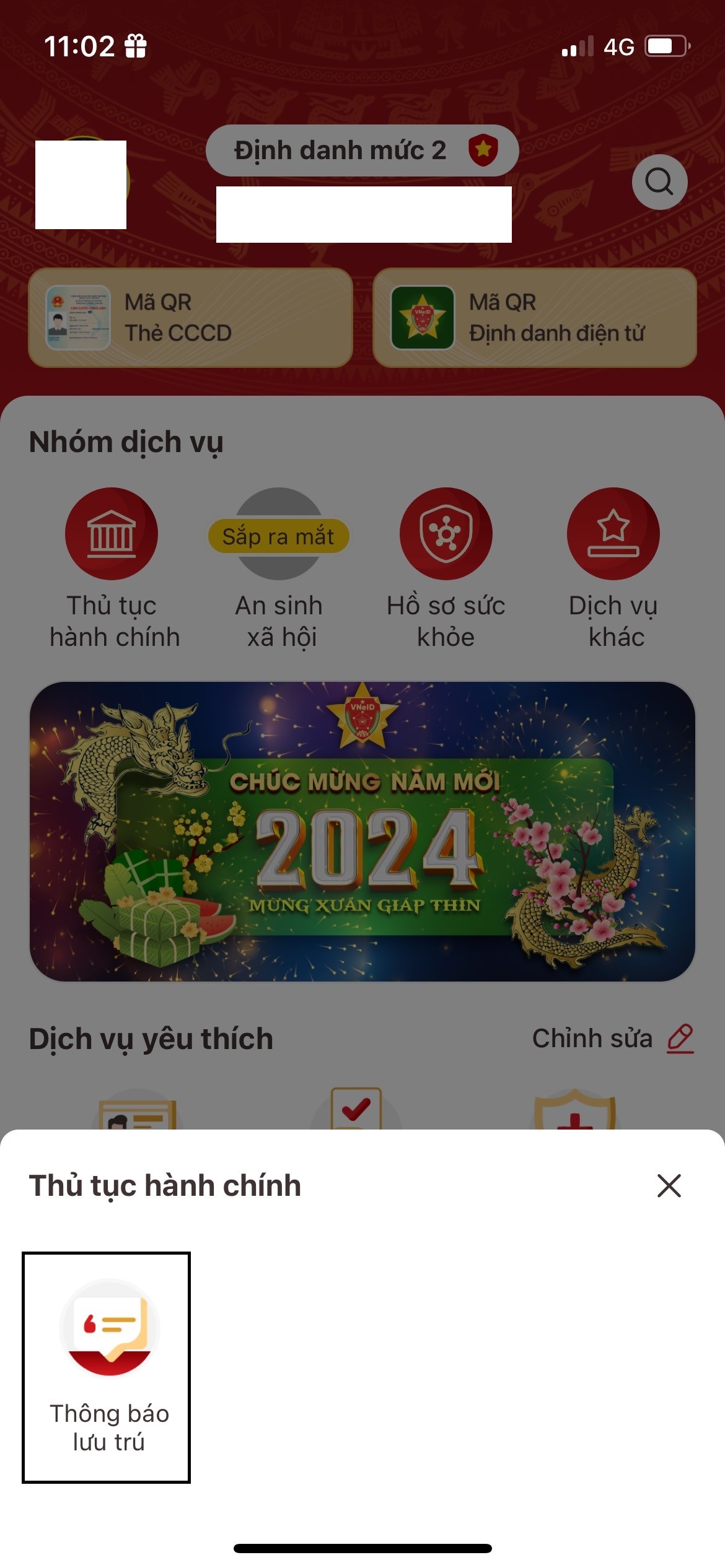 Chọn Thông báo lưu trú