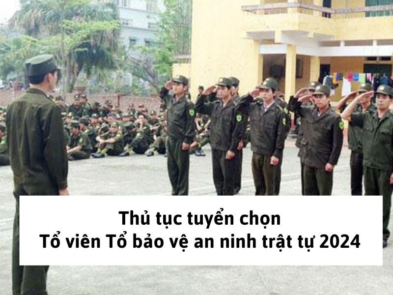Thủ tục tuyển chọn Tổ viên Tổ bảo vệ an ninh trật tự 2024