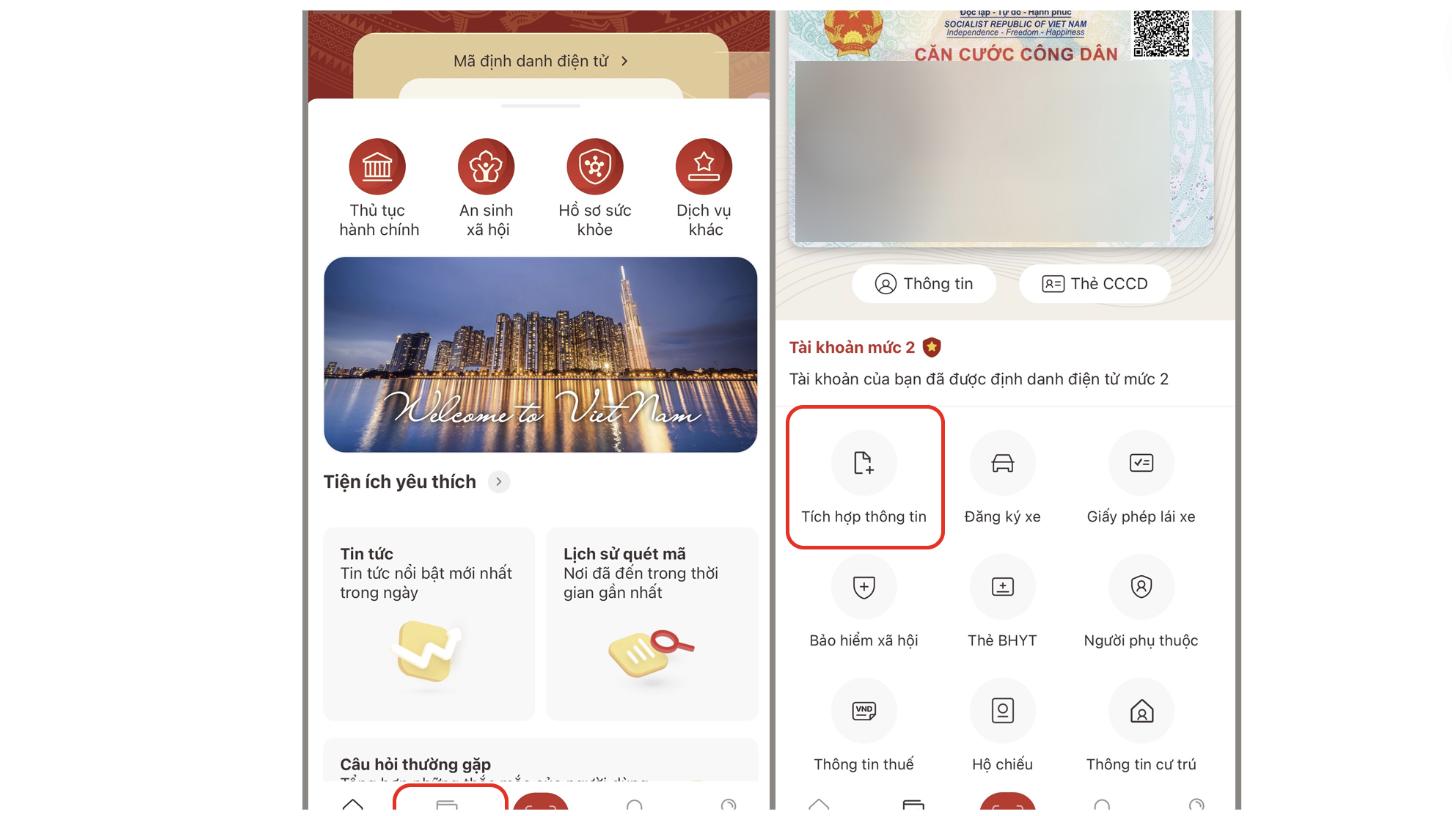 Có tích hợp hộ chiếu vào VNeID được không?