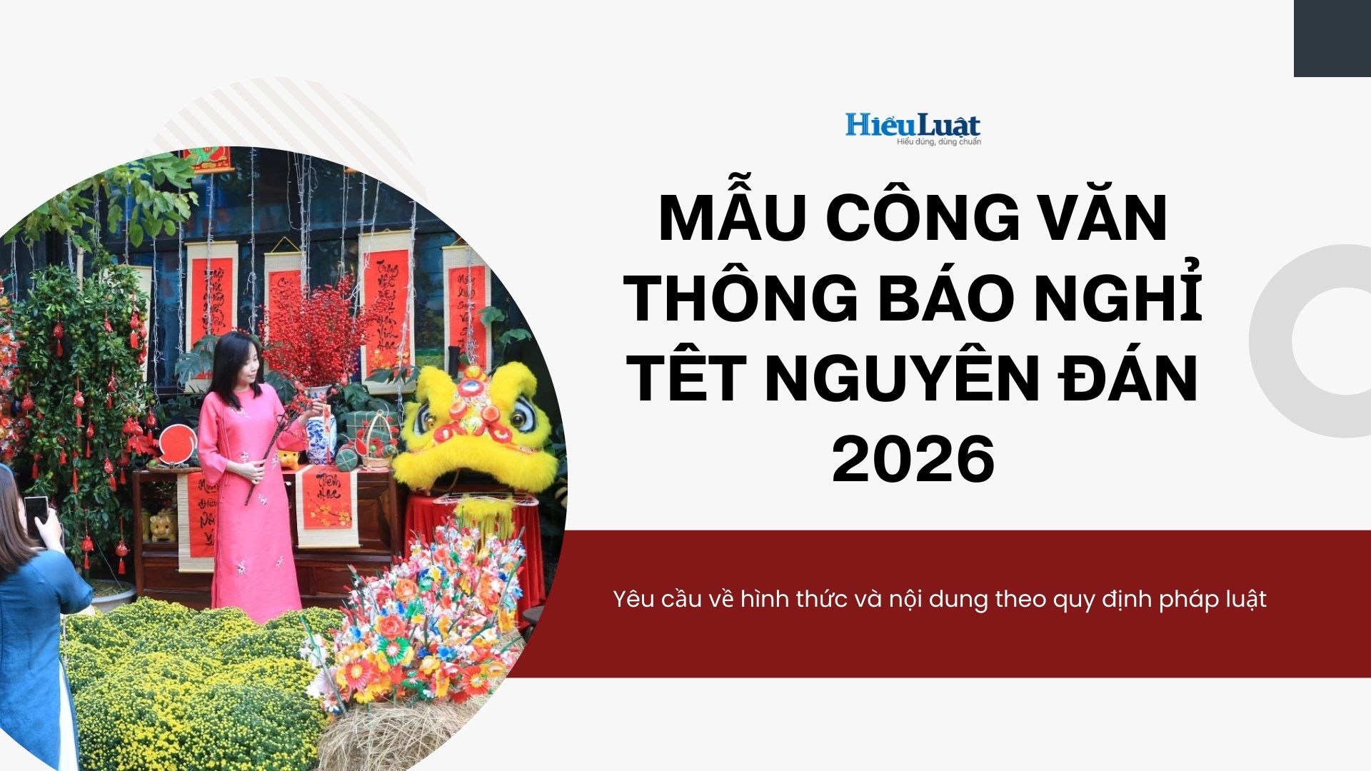 Mẫu công văn thông báo nghỉ Tết Nguyên đán 2026