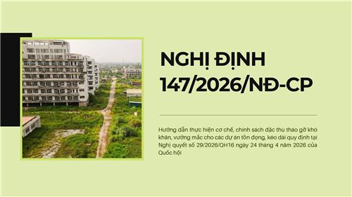 Toàn văn Nghị định 147/2026/NĐ-CP về dự án tồn đọng