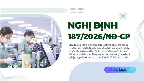 Toàn văn Nghị định 187/2026/NĐ-CP về Luật Phục hồi, phá sản