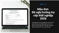 Mẫu đơn Đề nghị hưởng trợ cấp thất nghiệp mới từ năm 2026
