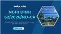 Toàn văn Nghị định 62/2026/NĐ-CP về VP đại diện nước ngoài