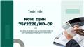 Toàn văn Nghị định 75/2026/NĐ-CP tăng cường tự chủ tài chính trong cơ quan hành chính